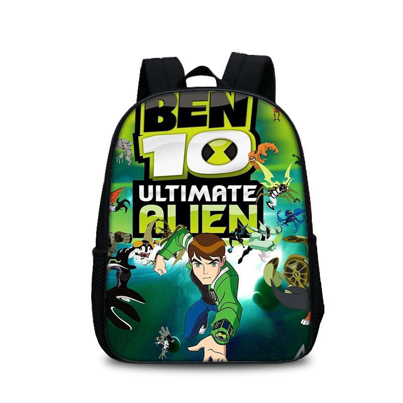 Mochila Escolar Ben 10 para Adolescentes con Diseño Cómodo Bolsa para Libros de Nailon para Estudiantes