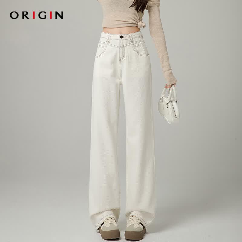 ORIGIN Women s High-Waisted Wide Leg Jeans M