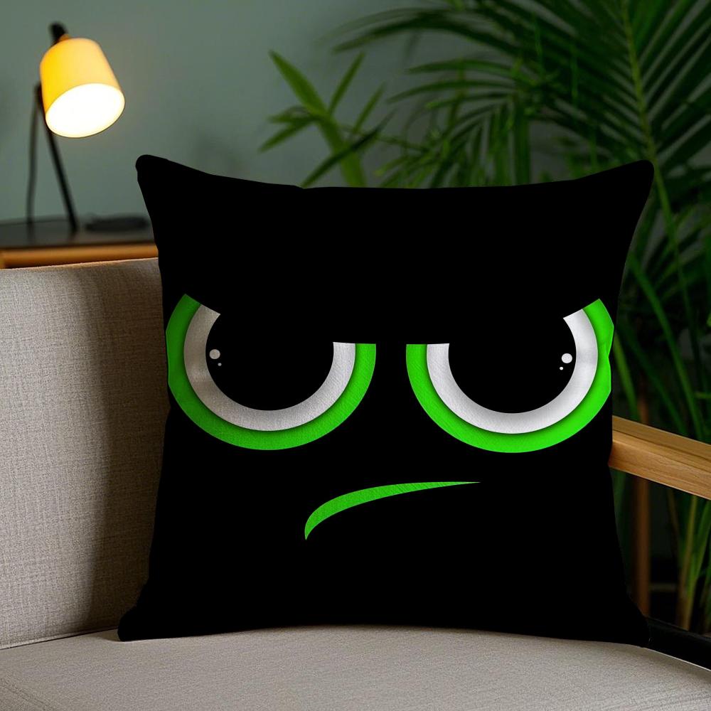 Funny Emoji Cushion Cover Soft Short Plush Double-Sided Printing Home Decor Machine Washable Pillow Case Gift