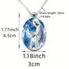 Jesus Meeting The Virgin Mary, A Time-Honored Gemstone Glass Pendant Necklace, Suitable For Both Men And Women