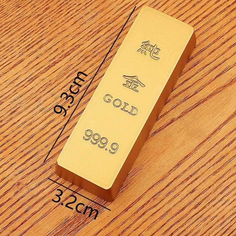 Brass Gold Bar Prop - Home Decor, Shop Display, Housewarming Gift, Solid Handicraft