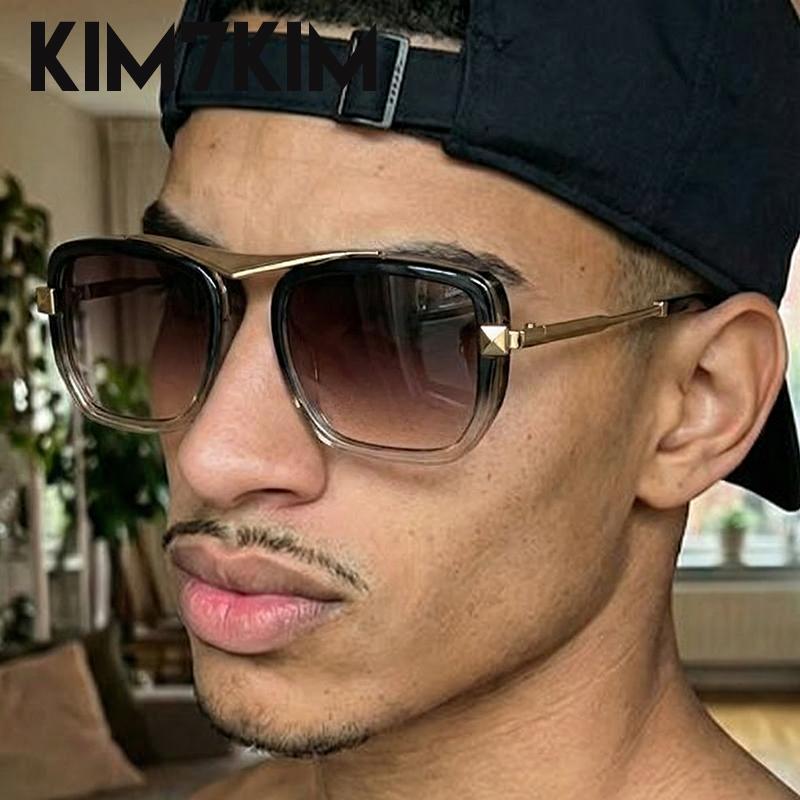 Steampunk Square Sunglasses Men 2026 Luxury Designer Oversized Black Gold Metal Frame Vintage Driving Sun Glasses Punk Eyewear