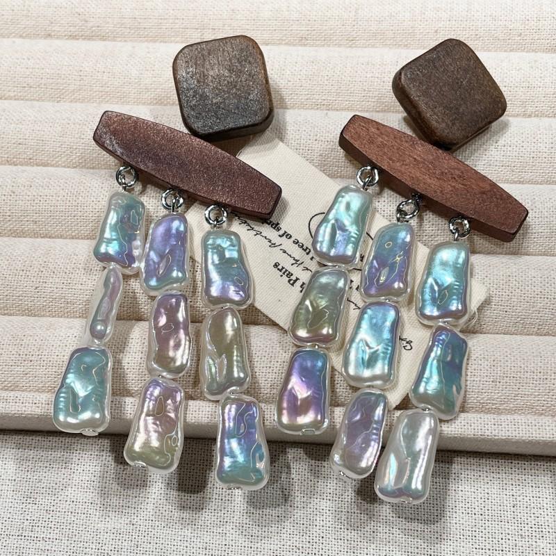 Natural tiger's eye stone series stud earrings for women Maillard exquisite retro earrings niche light luxury high-end temperament earrings