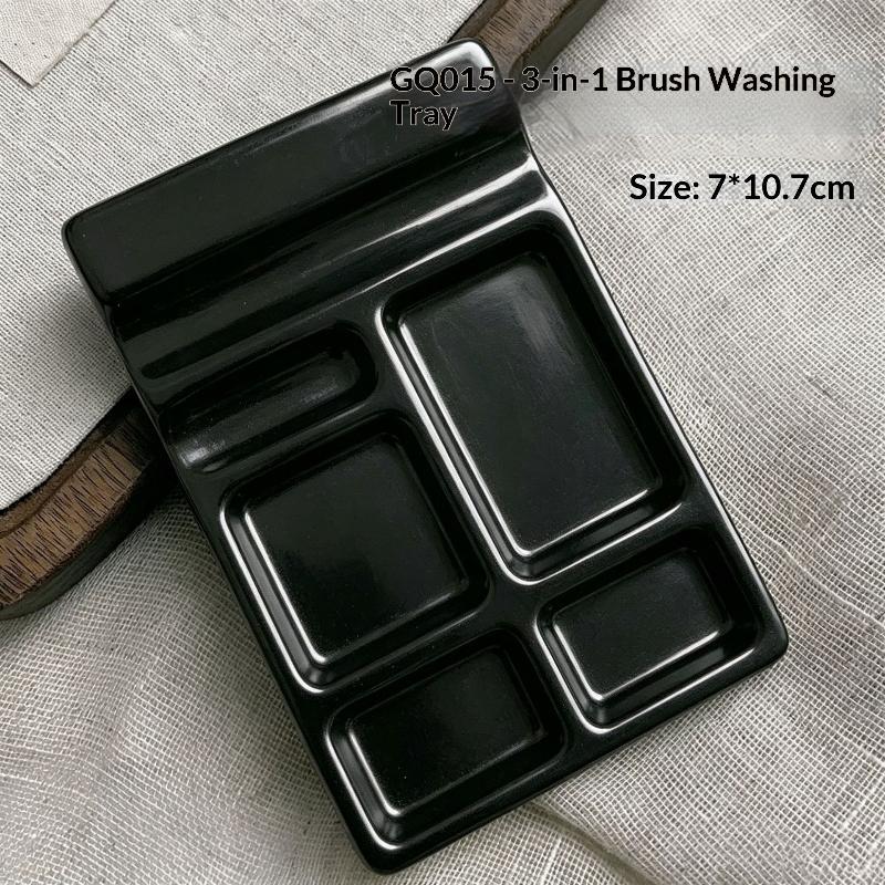 1 Pcs Square Nail Art Palette Nail Art Brush Wash Tray Ceramic Nail Polish Display Stand Nail Art Tools Nail Brush Holder one size чёрный