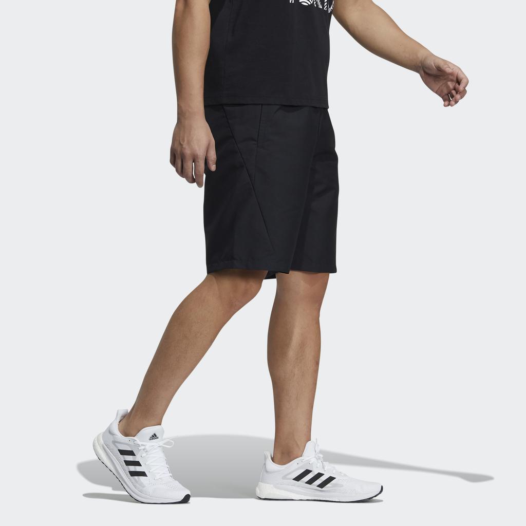 Adidas M Mh Woven Shorts Breathable Letter Print Men Shorts Black GN0802