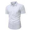 Men's Solid Color Button Pocket Short Sleeve Shirts Men's Casual Fashion Short Sleeve Shirts