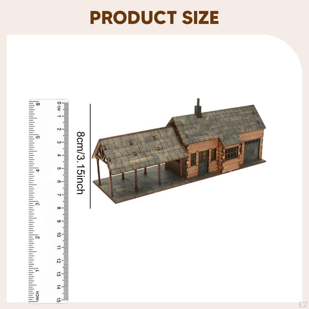 1/72 Building Model Kits Architecture Scene Wood Hobby Toys 3D Puzzles DIY Crafts House