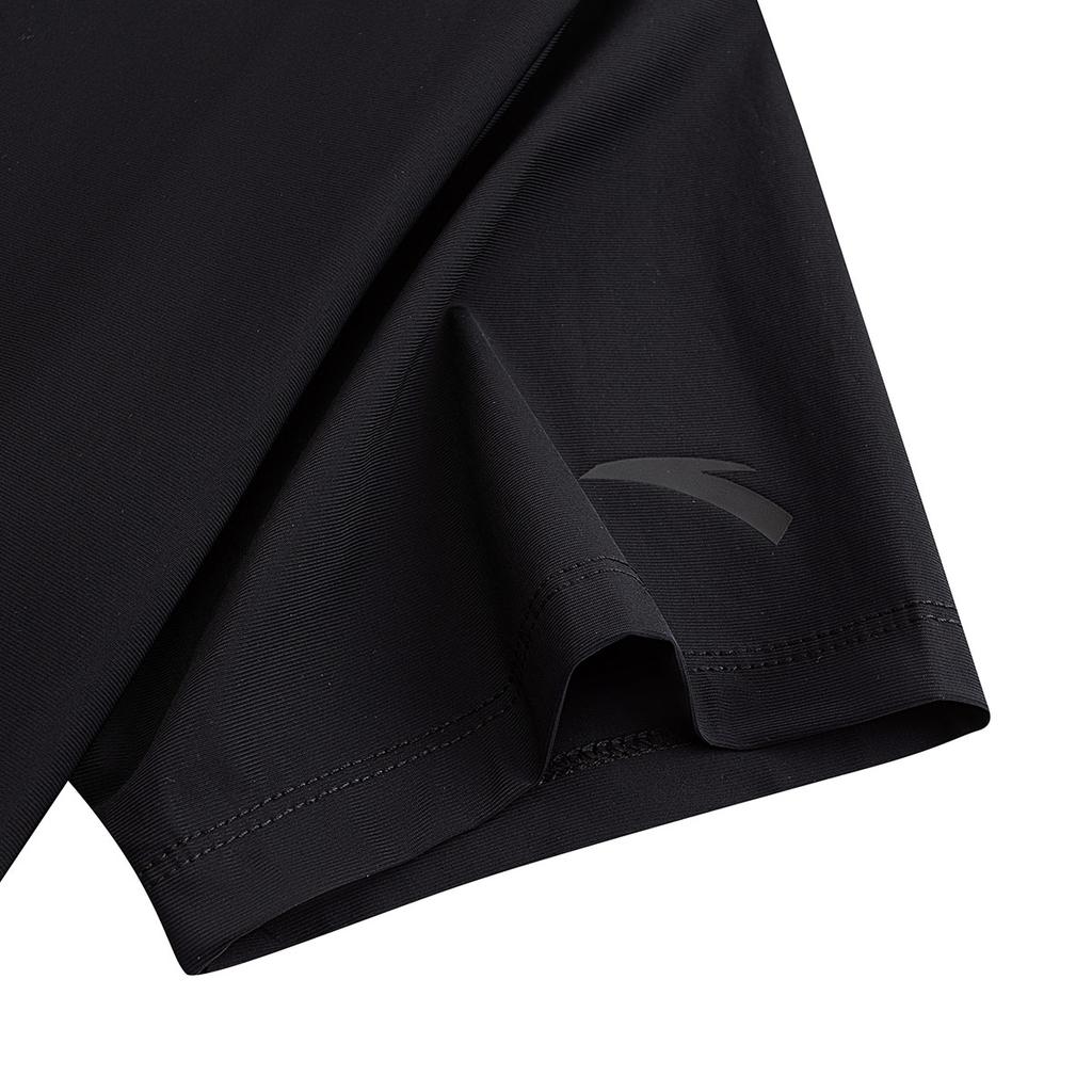 Anta Plain Simple Casual Versatile Short Sleeve Comfortable T-Shirt Men Tops Black 152537107-3