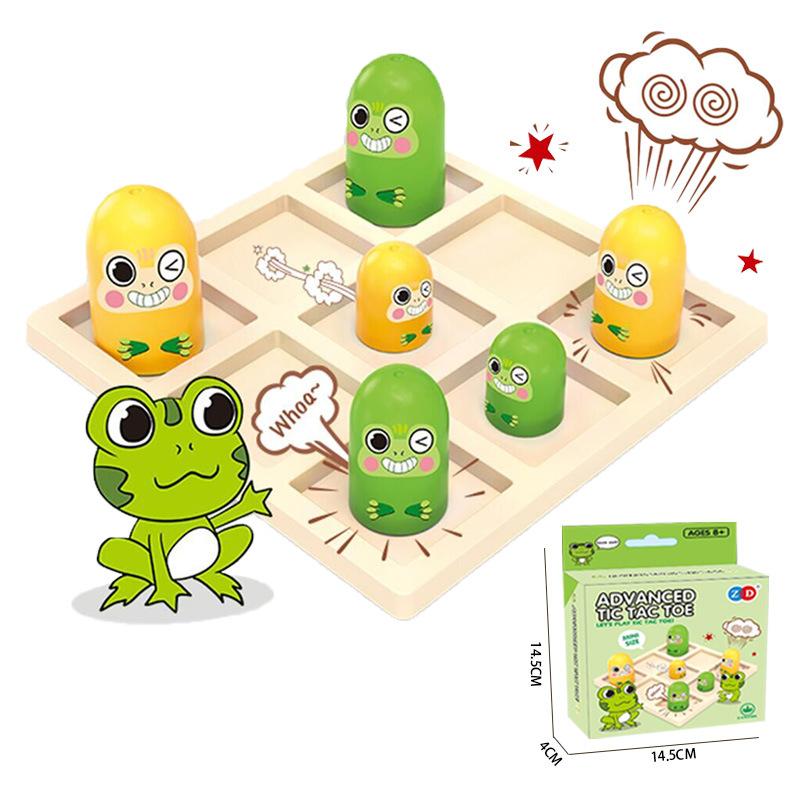 Mini Advanced Tic Tac Toe Party Board Game Puzzle Interactive Games for Family Battle Competition Desktop Games Birthday Gift