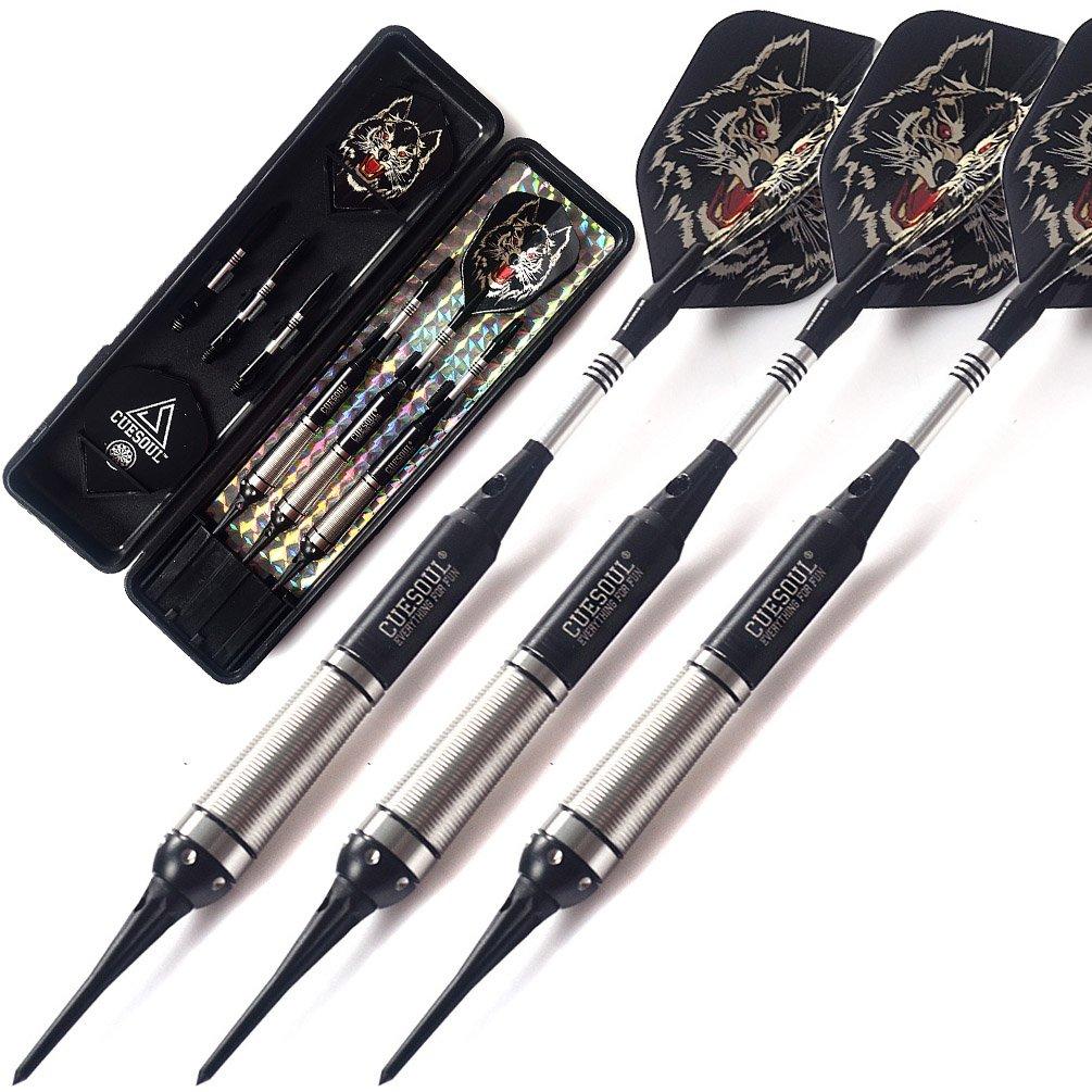 CUESOUL Latest Wolf Design Series Soft Tip Darts 16 Gram Barrel of (Set 3) (SkyWolfF-88)