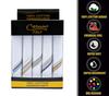 Caruso Italy Men's Premium 100% Pure Cotton Handkerchiefs with Base Color Border - 5-Pack, One Size Fits Most, White