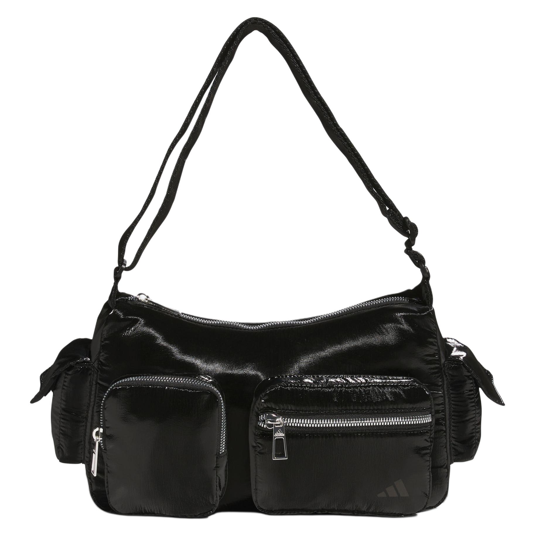 

Adidas ПУ Полиуретан Портативная Сумка Через Плечо Сумка На Плечо Обычная Женская Черная Adidas JE3901 чёрный