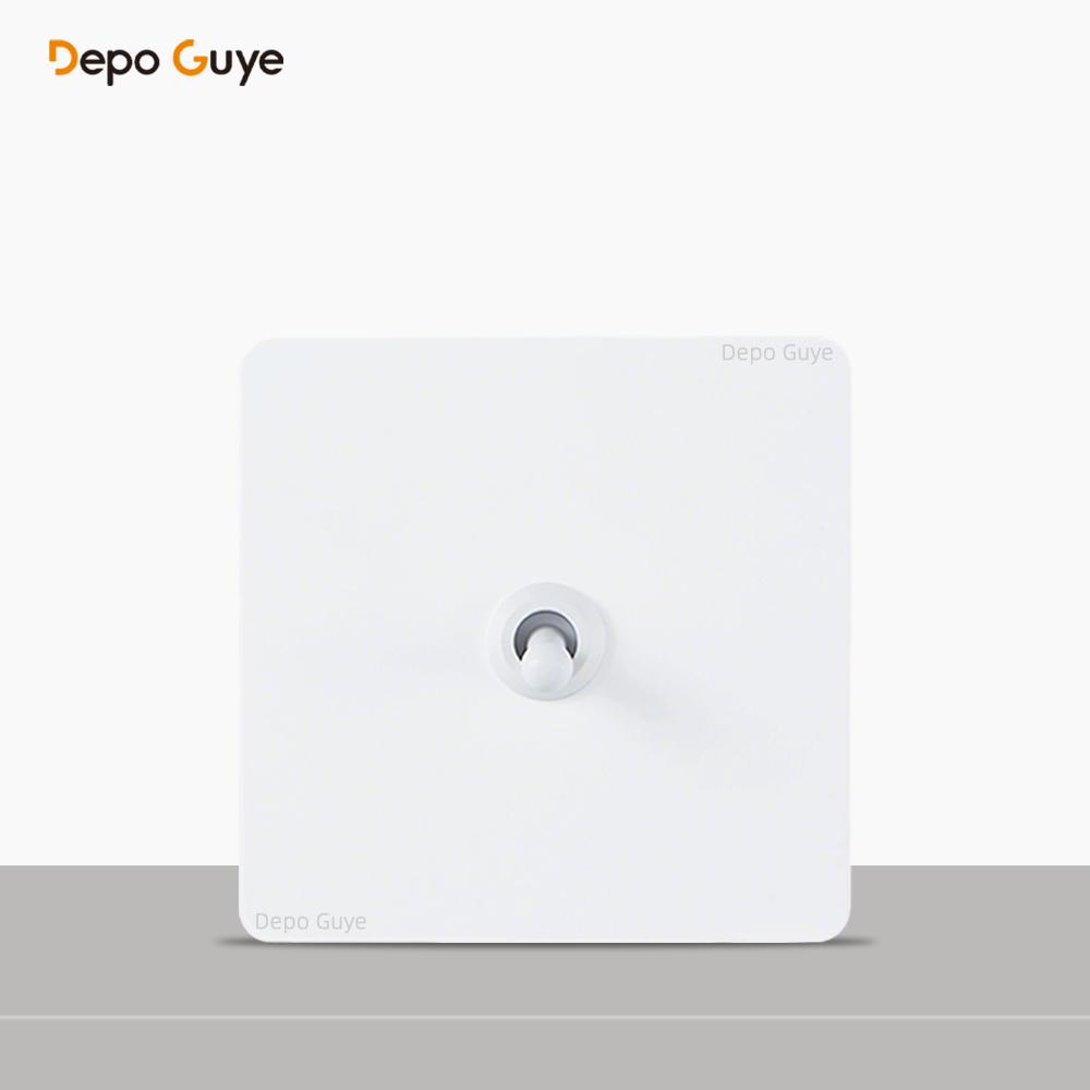 

86 Type Retro Wall Momentary Reset Switch Brass Lever 1-4 Gang Bronzed Antique Switches Stainless Steel Panel For Home Momentar Reset