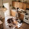 Corgi Pattern Round rug,Carpet Rug for Living Room Bedroom Playroom ,Non-slip Floor Mat,Holiday Gifts and Birthday Gifts.
