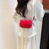 Pu Saddle Bag With Solid Color Design For Daily Casual Women