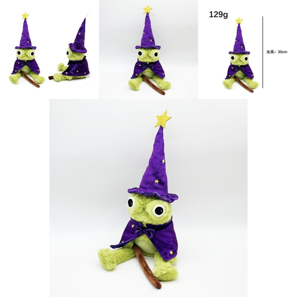 Moonlight Manor Frog Wizard Plush Toy With Pp Cotton Filling For Kids Room Decor