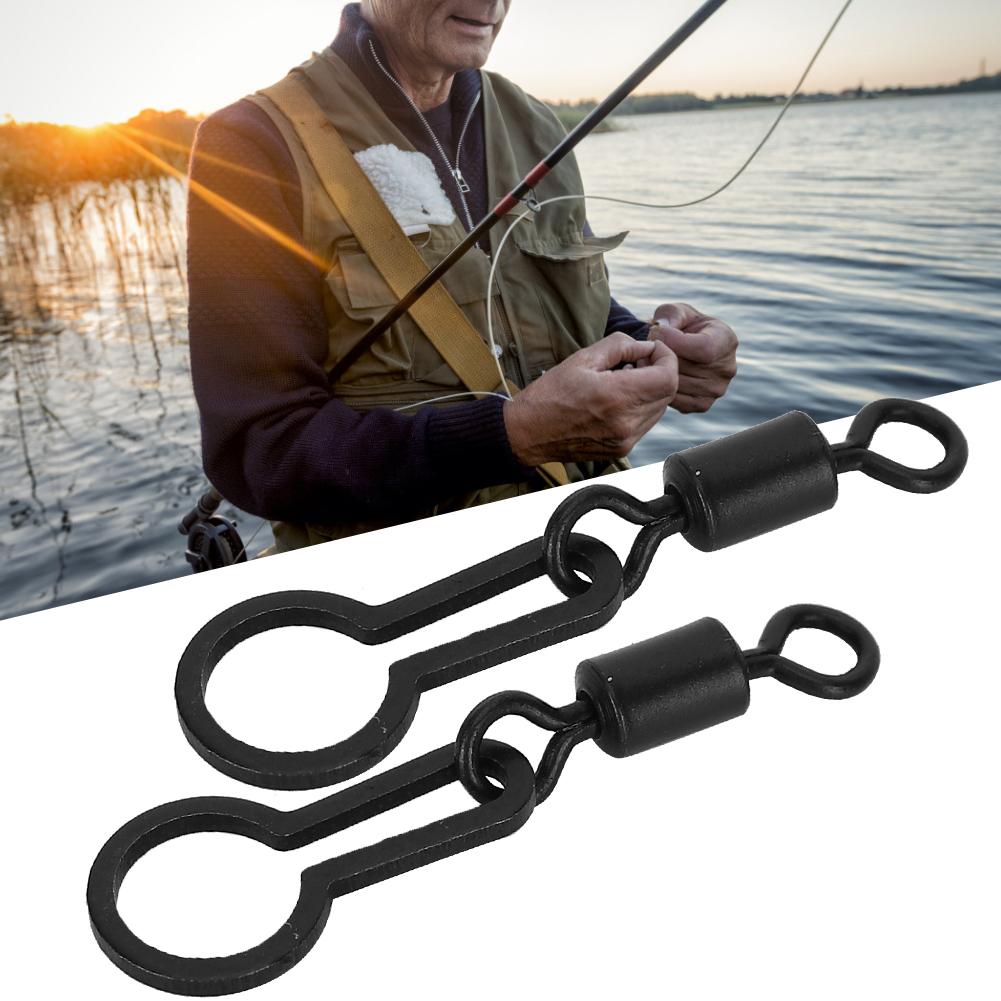 60pcs 2.8cm/1.1in Carp Fishing Swivels for Connecting PVA Mesh Bag Fishing Accessories Terminal Tackle