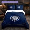 Biancheria da letto a tema Leeds United Set 3 Pezzi Copripiumino Biancheria da letto Decorativa Per Camera Adolescenti Decorazione Casa