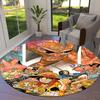 One Piece Round Area Rug Carpet Rug For Living Room Bedroom Sofa Playroom Decor Nonslip Floor Mat