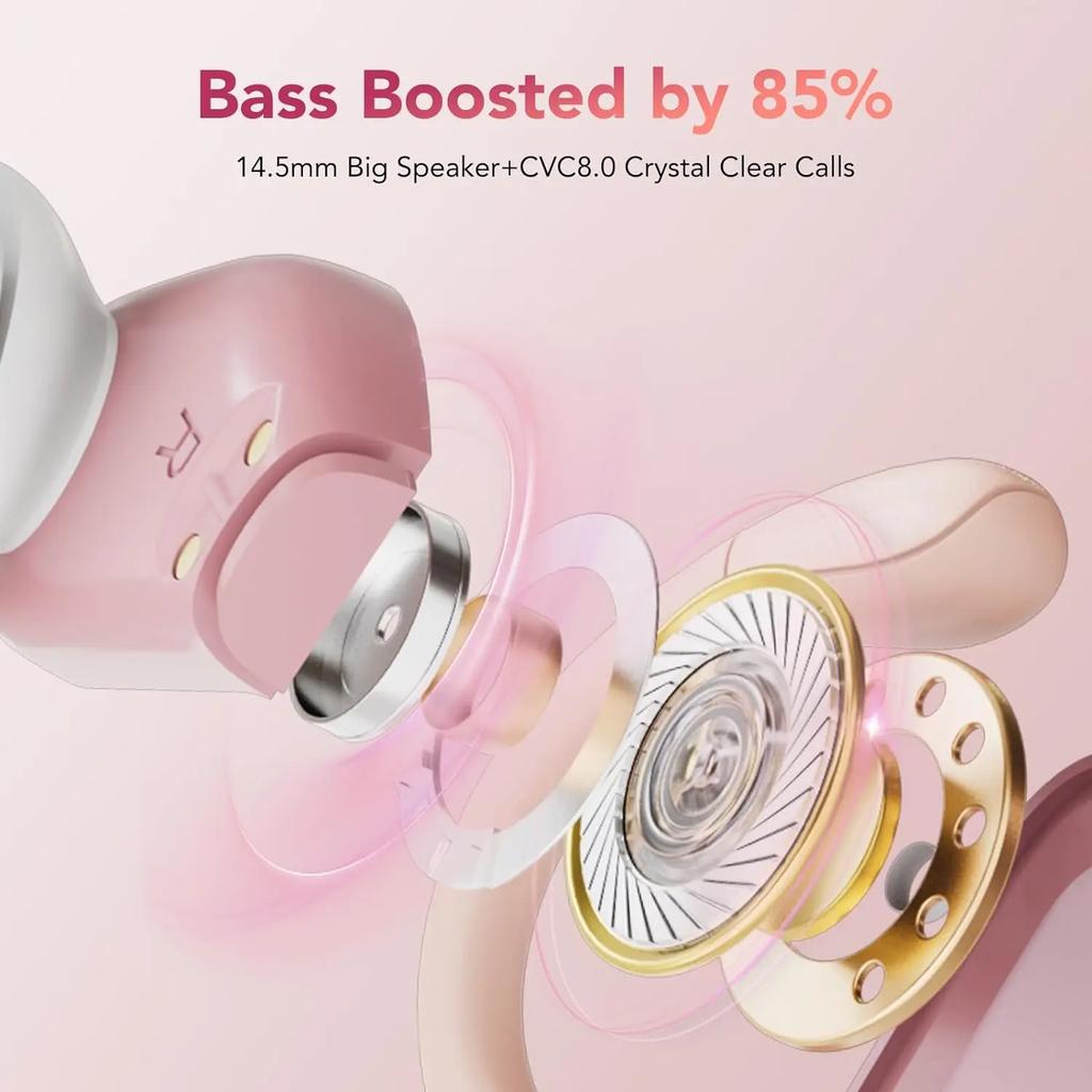 BX30 Bluetooth 5.4 Ohrhörer IPX7 Wasserdichte Kabellose Kopfhörer mit ENC Geräuschunterdrückung Mikrofon Tiefer Bass Für Sport Training Fitnessstudio