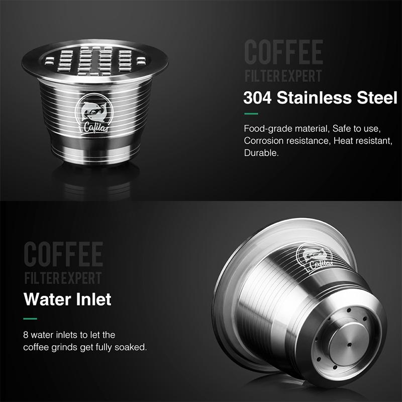 Reusable Espresso Capsules Refillable Coffee Pods Stainless Steel Refillable Cup Filter Coffee Accessories For Nespresso