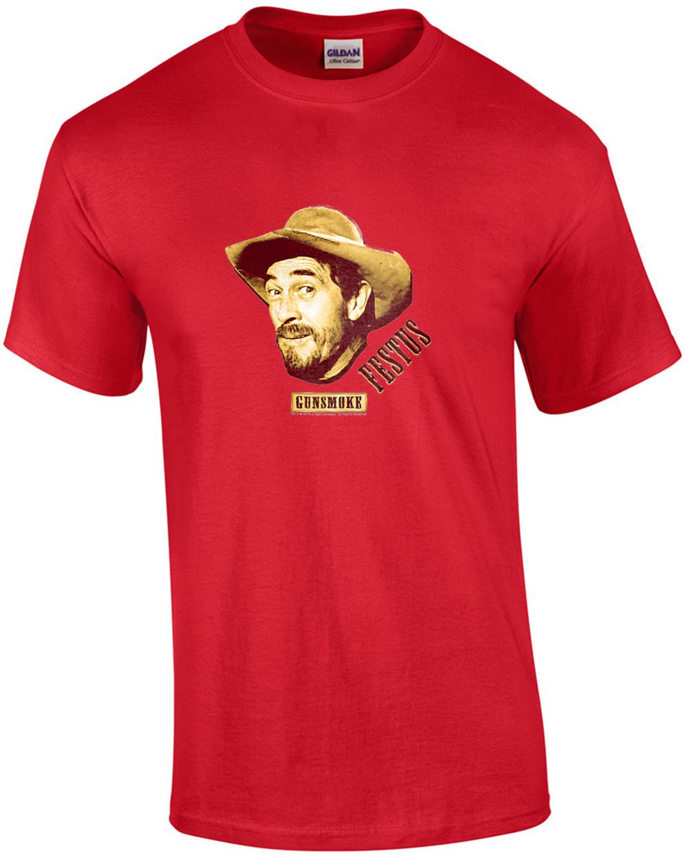 Gunsmoke Festus Gunsmoke T Shirt red 4XL