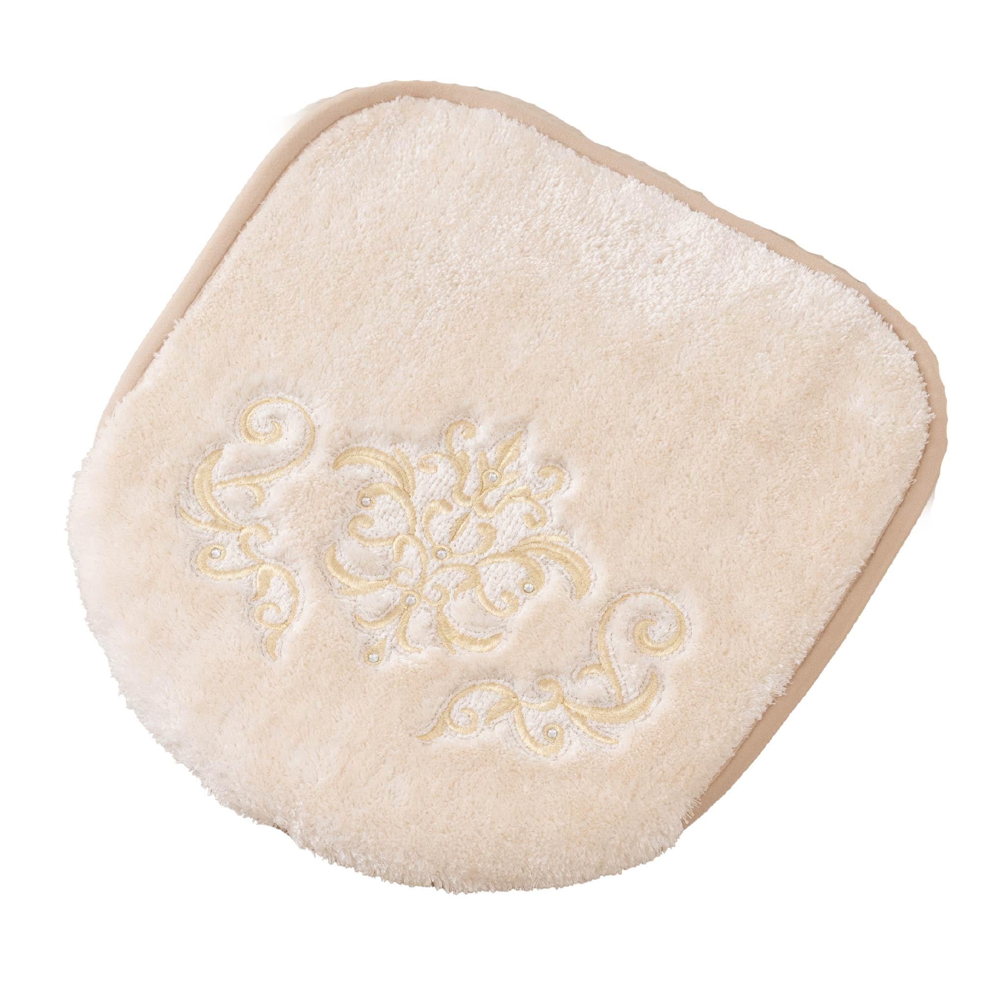 

Senko NYNAS Royal Palace Toilet Lid Cover Beige Rhinestone Elegant 14574 Regular/Cleaning