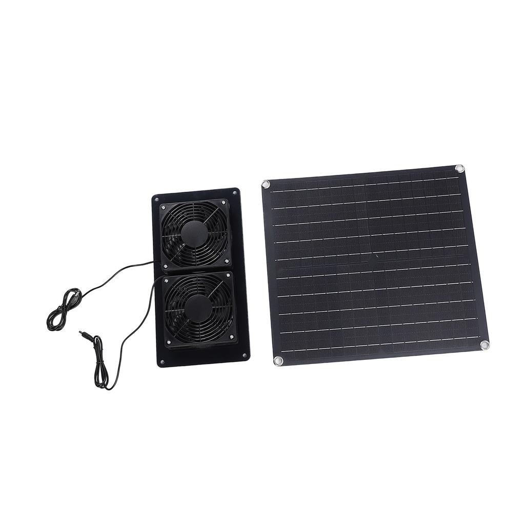 20W 18V Solar Panel Exhaust Fan Photovoltaic Vent Fan for Shed Chicken Coop Dog House Greenhouse