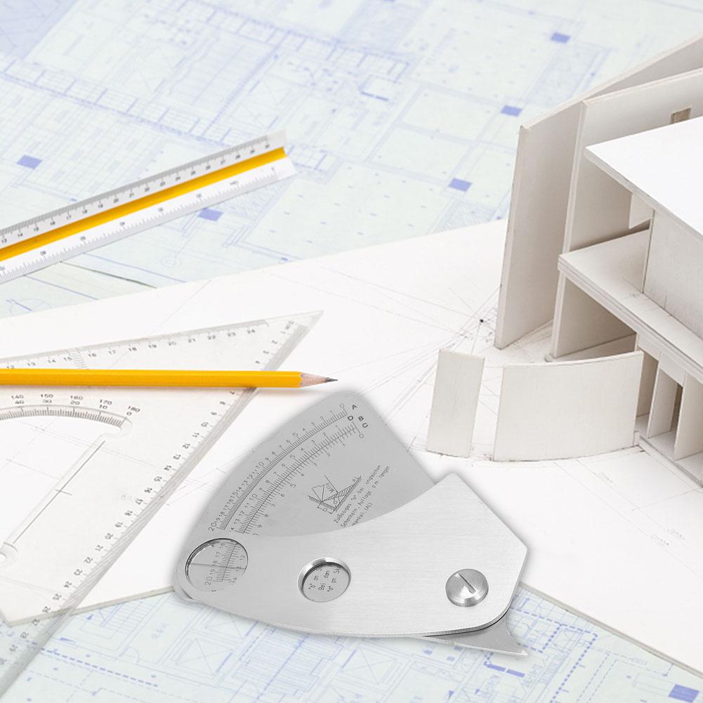 Stainless Steel Fan Shaped Weld Gauge Welding Inspection Tool