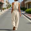 Damen Farbe, Eleganter Und Bequemer Ärmelloser Jumpsuit