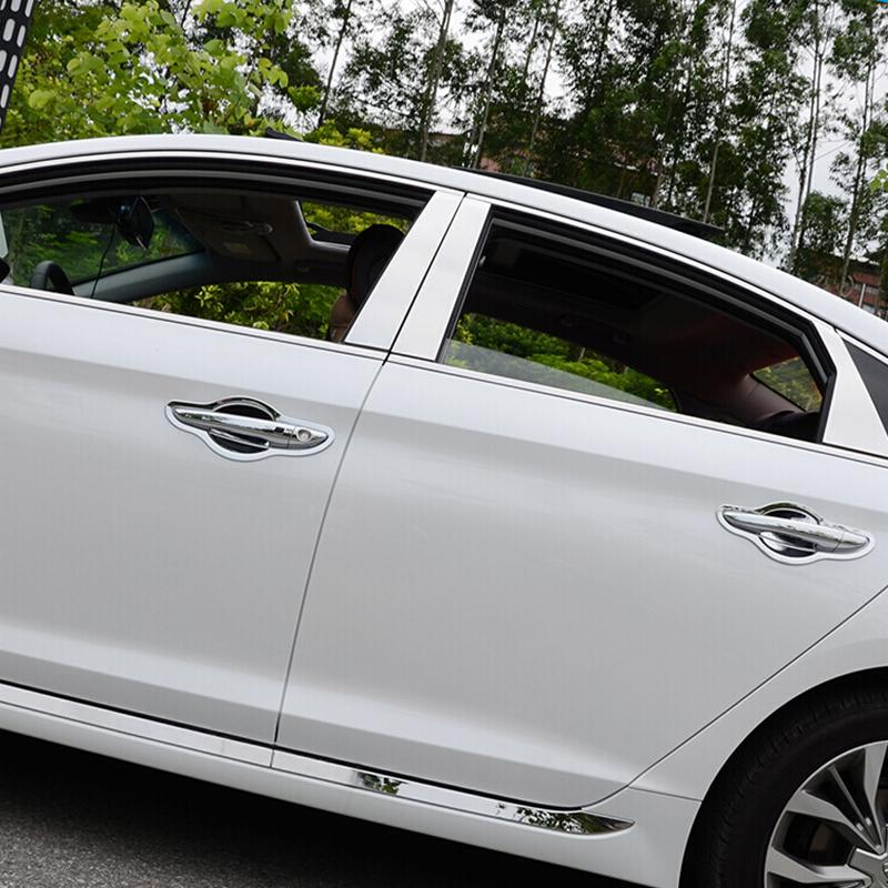 ABS Chrom für Hyundai Sonata LF 2015 2016 2017 2018 Zubehör Auto Türgriff Schale Abdeckung Schutzleiste Auto Styling 8 Stück