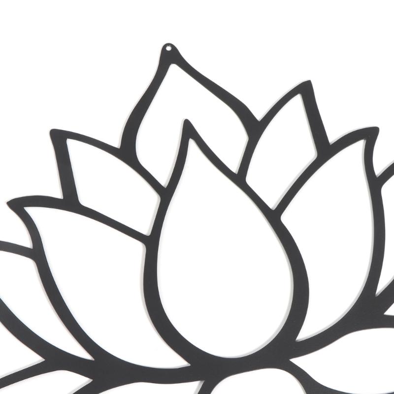 Blühender Lotus Metall Wandkunst Ausgeschnittenes Wandzeichen für Haus Schlafzimmer Dekor Bauernhaus Yoga Raum Dekorationen