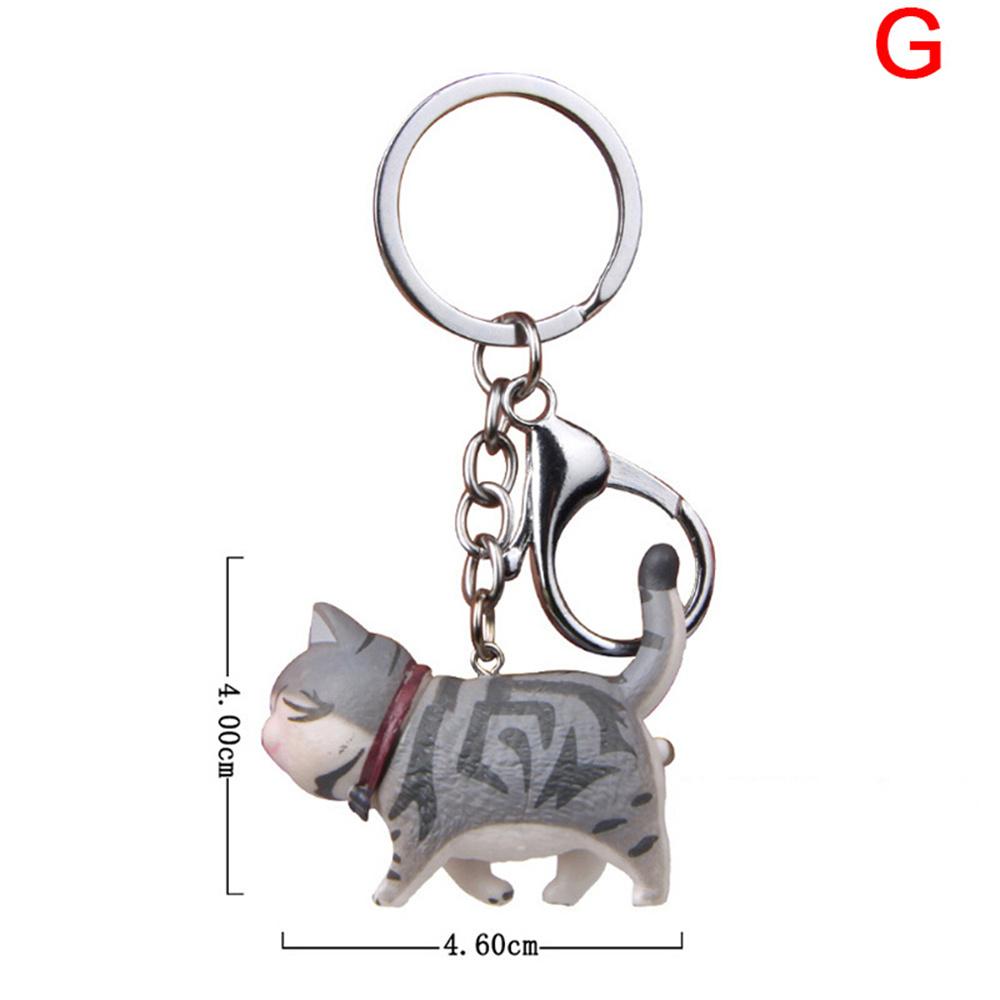 Fashion Cute Cat Pendant Key Rings Chains Car Trinket Bag Charm Keychains For Women Men Creative Keyring Couple Gift Accessories