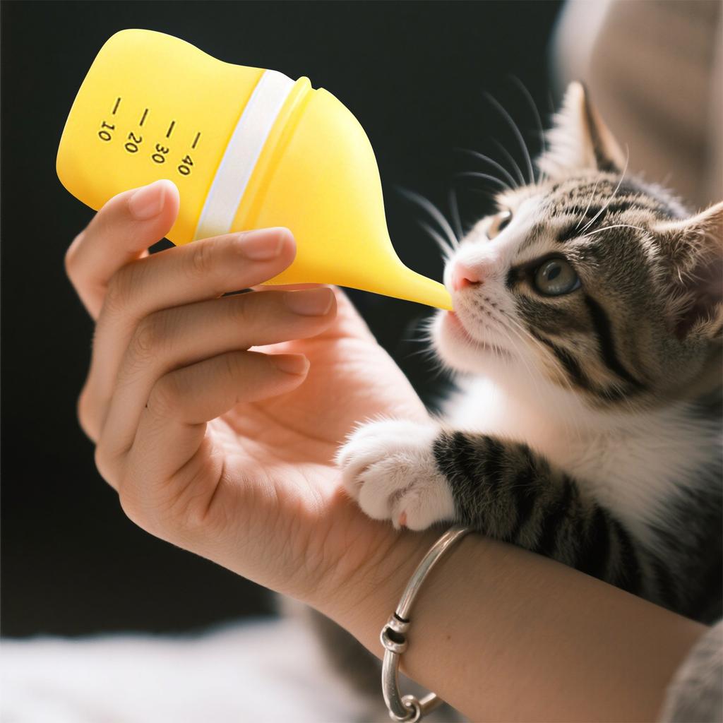 Futter- und Wassernapf für Haustiere, Komplettset für Katzen, Silikon-Tränke mit feinem Ausguss, Beißfester Futterspender