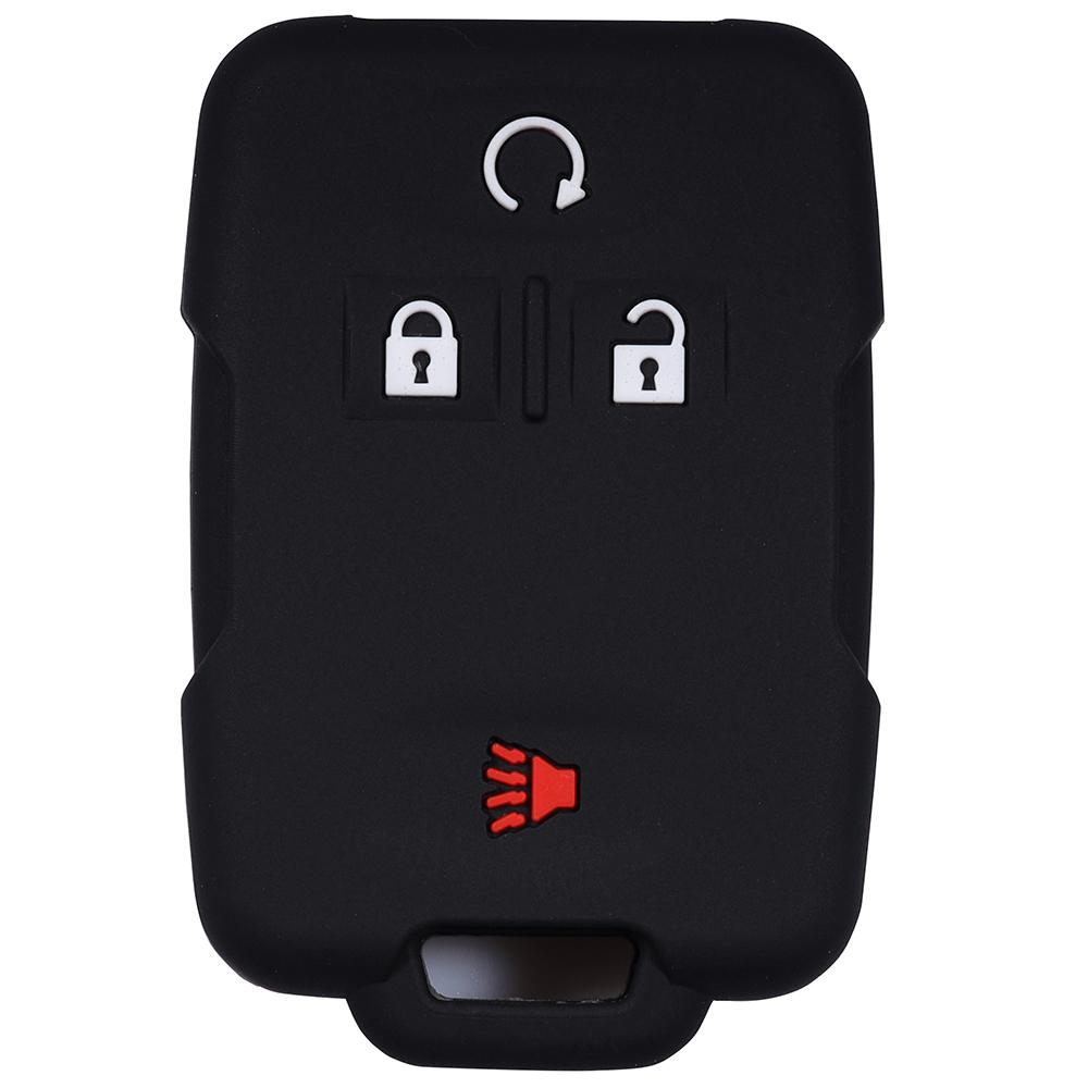 Key Fob Shell Silicone Cover Protective Case for Chevrolet Chevy Suburban Tahoe GMC Yukon Keyless Entry Remote 6 Button