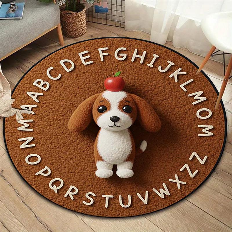 

Feltdog Round Area Rug,Carpet Rug for Living Room Bedroom Sofa Playroom Decor,Non-slip Floor Mat 80cmx80cm