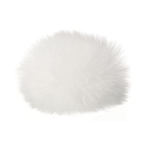 PATIKIL Fur Microphone Windscreen, 7mm x 62mm, Microphone Cover, Windscreen for Indoor and Outdoor Microphones, White