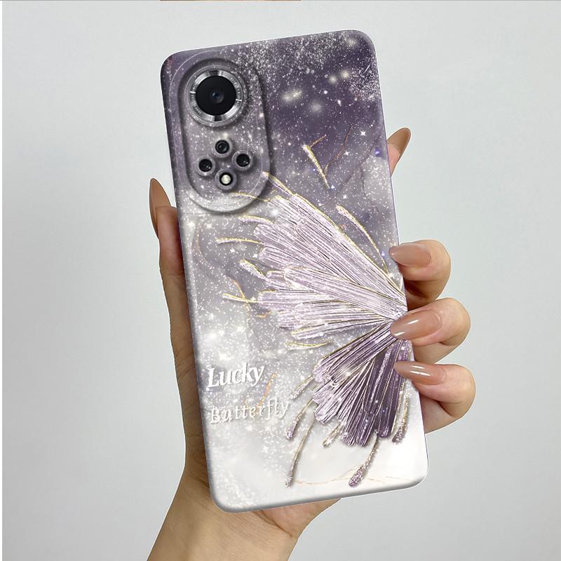 For Huawei Nova 9 / Honor 50 Phone Case NAM-LX9 NTH-NX9 Soft Silicone Sweet Painted Protective Back Cover Cute Printed Casing