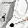 Space Saving Toilet Cleaning Brush with Flexible Head and Hygienic Holder for Small Bathrooms