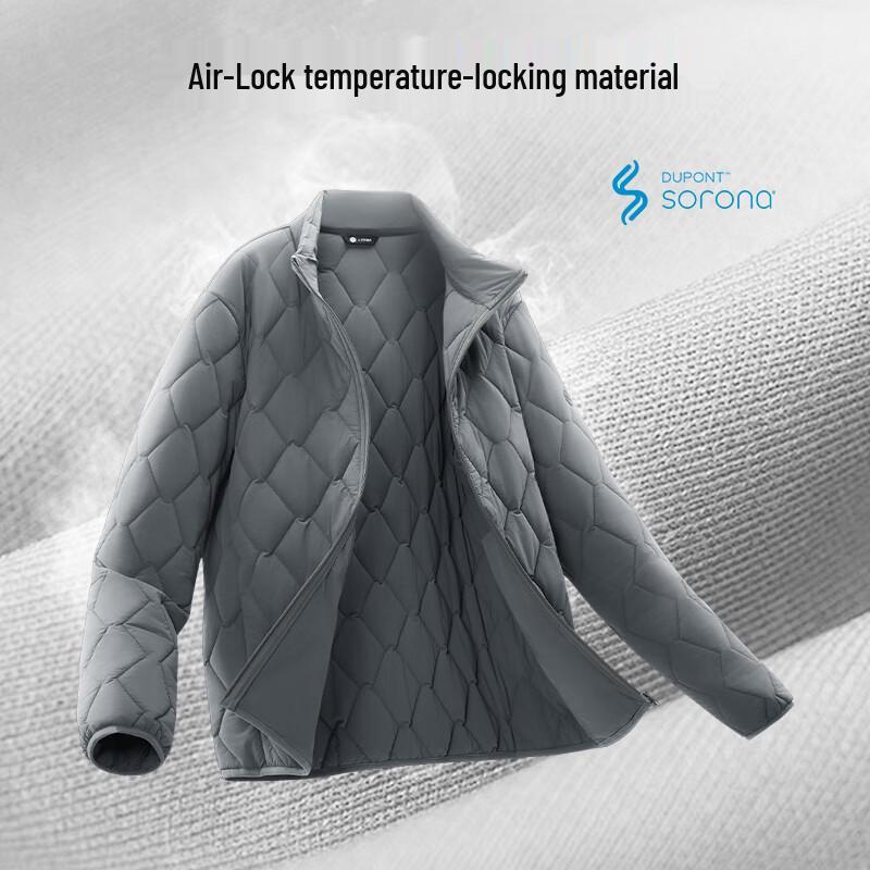 

Men s Casual Stand Collar Padded Jacket L