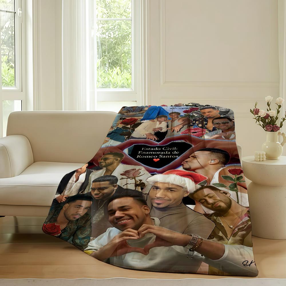 American singer Romeo Santos Blanket For Sofa Office Bed Plane Travel Sleep Read Relax Camping Soft And Warm