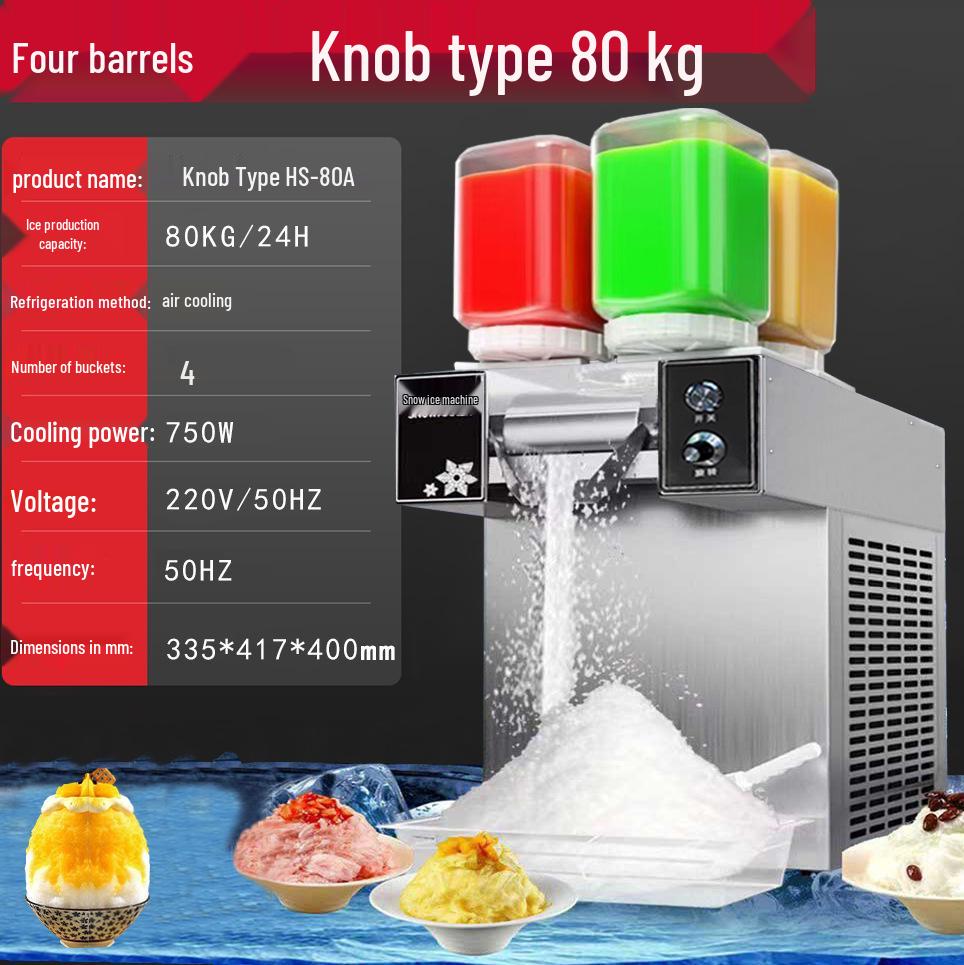 Automatic Fruit Drink Snow Ice Maker for Street Stalls and Shops