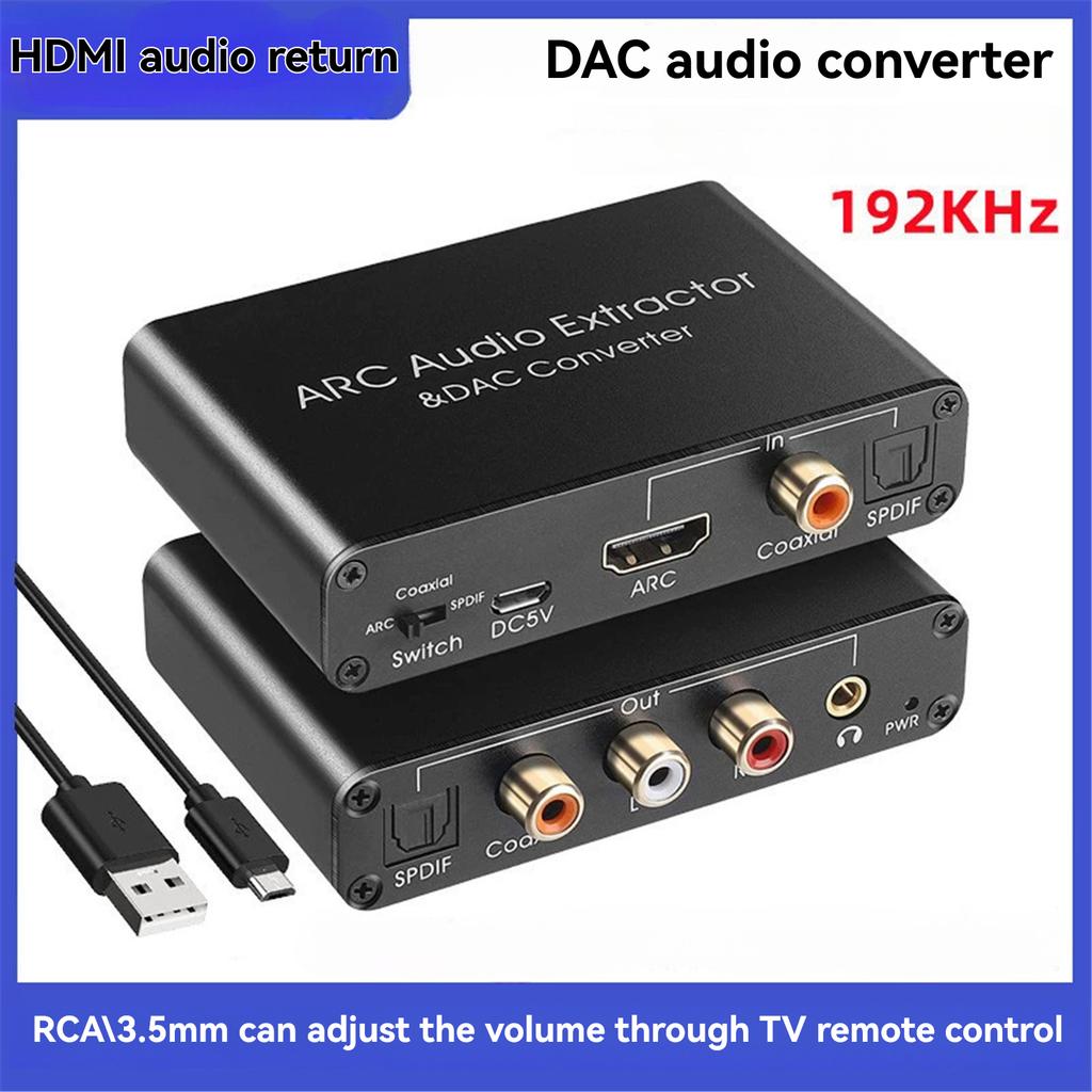 Audio Return Channel Converter HDMI Audio Adapter Remote Control Volume Adjustment DAC Audio