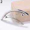 Women's Metal Golden Tone Silver Plated Tube Shape Barrette Hair Clips Hairgrip