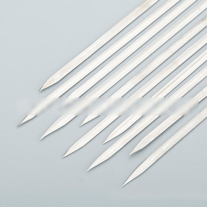 ZISIZ Stainless Steel Flat BBQ Skewers