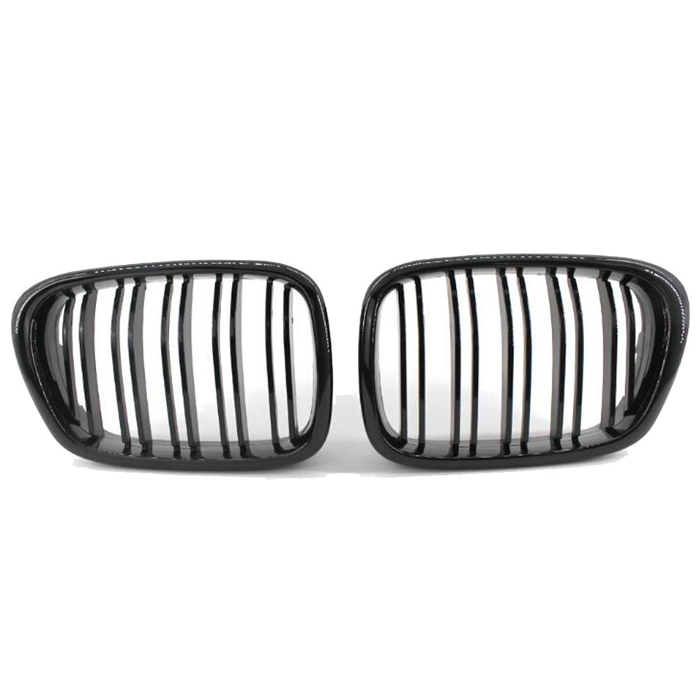 Front Center Matte black Wide Kidney Hood Grille Grill For BMW E39 525 528 530 535 M5 1997 2003