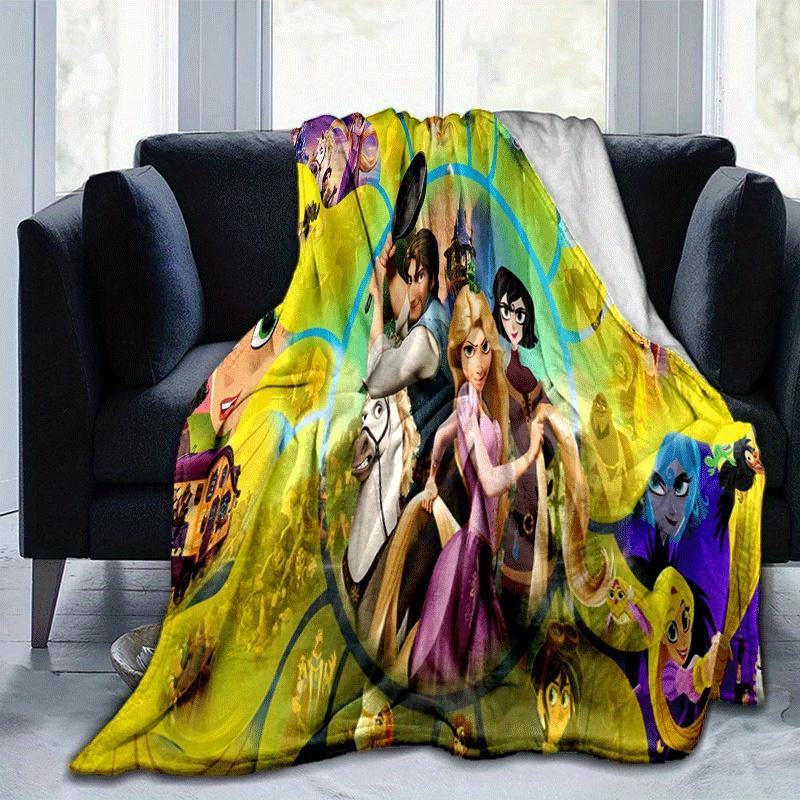 1pc Tangled Printing Blanket for All Season, Unisex Cartoon Blanket, Office Blanket, Lunch Rest Blanket, Camping