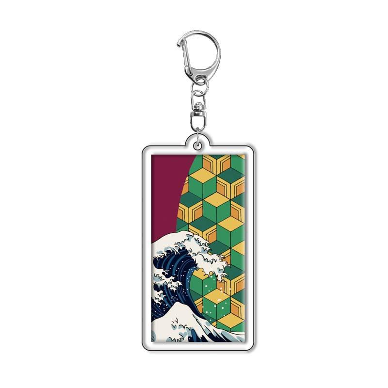 

Kimetsu no Yaiba Tanjiro Nezuko Acrylic Keychain Pendant Anime Merchandise Cross Border Ready Stock 55mm