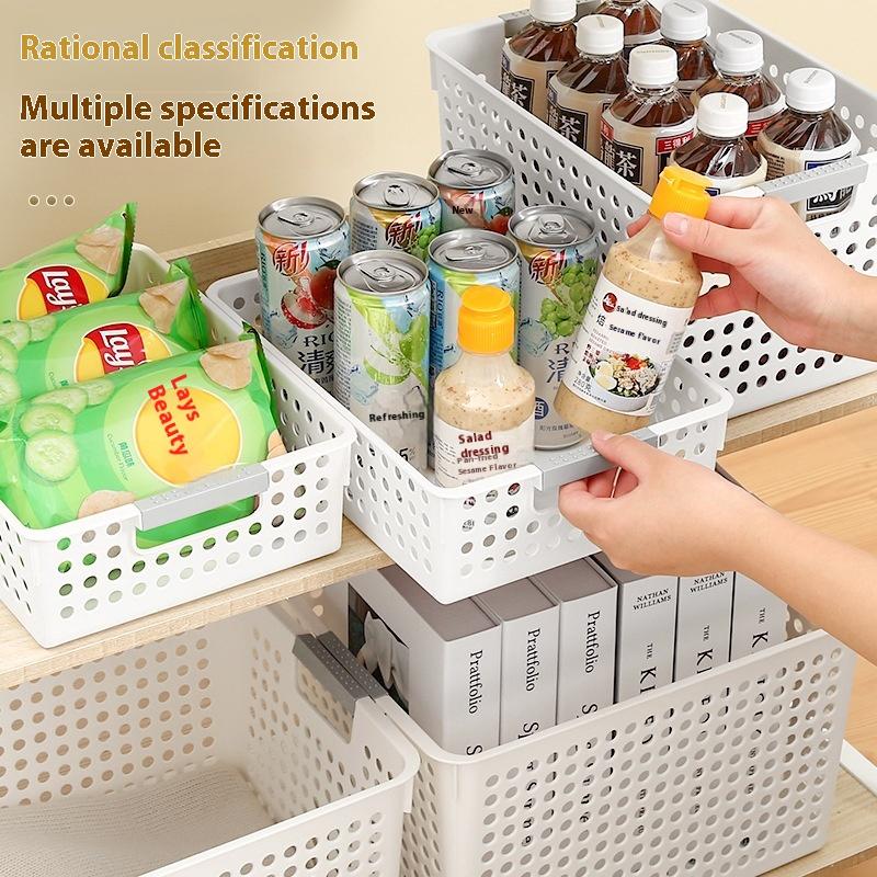 Household Storage Boxes, Storage Containers for Snacks, Toys, Plastic Storage Baskets, Dormitory Desks Organizer for Book