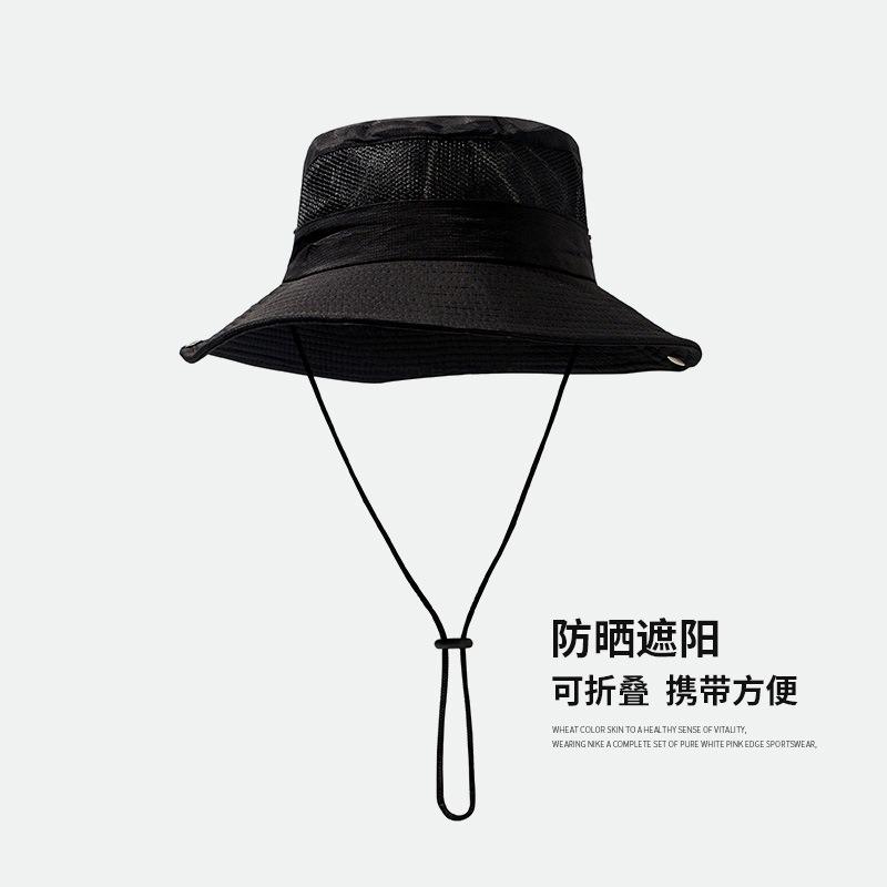 Bucket hat outdoor men's hat summer thin anti-ultraviolet women's sunshade quick-drying sunscreen breathable mountaineering hat